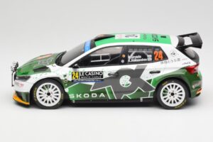 Skoda Fabia Rally2 #24 N. Gryazin / K. Aleksandrov Rally Monte Carlo 2023 IXO 1:18 18RMC155B Metalas - nuotrauka 3 iš 6