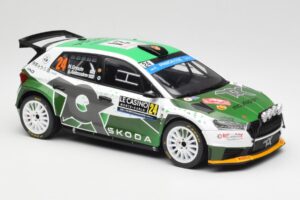 Skoda Fabia Rally2 #24 N. Gryazin / K. Aleksandrov Rally Monte Carlo 2023 IXO 1:18 18RMC155B Metalas - nuotrauka 4 iš 6
