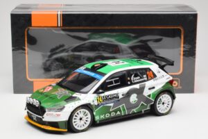 Skoda Fabia Rally2 #24 N. Gryazin / K. Aleksandrov Rally Monte Carlo 2023 IXO 1:18 18RMC155B Metalas - nuotrauka 6 iš 6