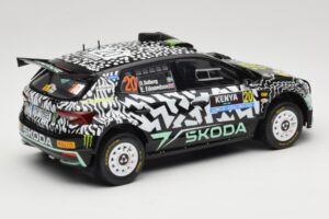 Skoda Fabia Rally2 #20 O. Solberg / E. Edmund Safari Rally Kenya 2024 IXO 1:18 18RMC222 Metalas - nuotrauka 2 iš 6