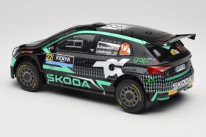 Skoda Fabia Rally2 #22 Toksport G. Greensmith / J. Andersson Safari Rally Kenya 2024 IXO 1:18 18RMC209 Metalas - nuotrauka 5 iš 6