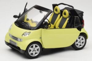 Smart Fortwo 450 Cabrio Geltonas Minichamps 1:18 0012889V001C49Q00 Metalas - nuotrauka 2 iš 8