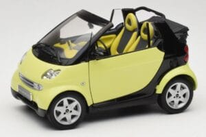 Smart Fortwo 450 Cabrio Geltonas Minichamps 1:18 0012889V001C49Q00 Metalas