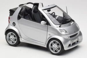 Smart Fortwo W450 Brabus Cabrio Sidabrinis Dilerio Leidimas Kyosho 1:18 0017769V001C05Q00 Metalas - nuotrauka 6 iš 8