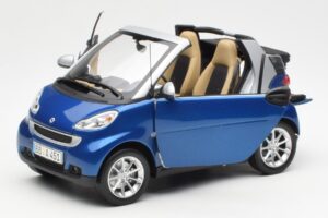Smart Fortwo W451 Kabrioletas Mėlynas Sidabrinis Minichamps 1:18 Q0022565V001C80Q00 Metalas - nuotrauka 2 iš 8