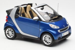Smart Fortwo W451 Kabrioletas Mėlynas Sidabrinis Minichamps 1:18 Q0022565V001C80Q00 Metalas - nuotrauka 6 iš 8
