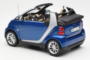 Smart Fortwo W451 Kabrioletas Mėlynas Sidabrinis Minichamps 1:18 Q0022565V001C80Q00 Metalas - nuotrauka 7 iš 8