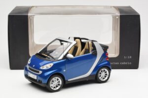 Smart Fortwo W451 Kabrioletas Mėlynas Sidabrinis Minichamps 1:18 Q0022565V001C80Q00 Metalas - nuotrauka 8 iš 8