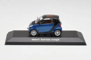 Smart Fortwo Coupe Aqua Mėlynas Metallic & Juodas Minichamps 1:43 Q0022558V001C77Q00 Metalas