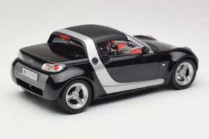 Smart Roadster Juodas Bburago 1:18 34099-M1 Metalas - nuotrauka 3 iš 8
