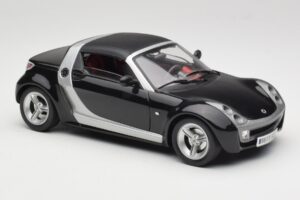 Smart Roadster Juodas Bburago 1:18 34099-M1 Metalas - nuotrauka 6 iš 8