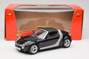Smart Roadster Juodas Bburago 1:18 34099-M1 Metalas - nuotrauka 8 iš 8