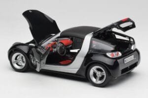 Smart Roadster Tamsiai Mėlynas Bburago 1:18 34917 Metalas - nuotrauka 5 iš 8