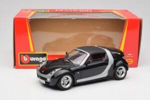 Smart Roadster Tamsiai Mėlynas Bburago 1:18 34917 Metalas - nuotrauka 8 iš 8