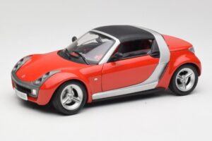 Smart Roadsteris Raudonas Bburago 1:18 34099 Metalas