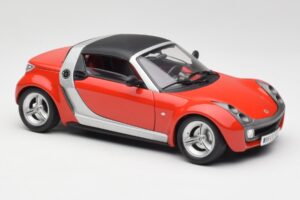 Smart Roadsteris Raudonas Bburago 1:18 34099 Metalas - nuotrauka 6 iš 8