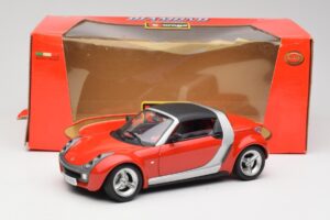 Smart Roadsteris Raudonas Bburago 1:18 34099 Metalas - nuotrauka 8 iš 8