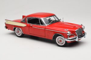 Studebaker Golden Hawk Apache Red Motor City 1:18 80009 Metalas - nuotrauka 6 iš 8