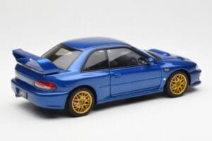 Subaru Impreza 22B Upgraded Version Mėlynas Su Aukso Spalvos Ratų Diskais AUTOart 1:18 78602 Metalas - nuotrauka 3 iš 8