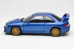 Subaru Impreza 22B Upgraded Version Mėlynas Su Aukso Spalvos Ratų Diskais AUTOart 1:18 78602 Metalas - nuotrauka 4 iš 8