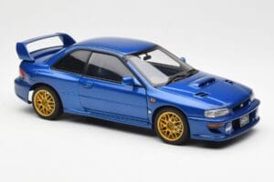 Subaru Impreza 22B Upgraded Version Mėlynas Su Aukso Spalvos Ratų Diskais AUTOart 1:18 78602 Metalas - nuotrauka 6 iš 8