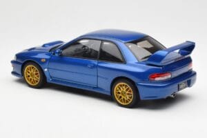 Subaru Impreza 22B Upgraded Version Mėlynas Su Aukso Spalvos Ratų Diskais AUTOart 1:18 78602 Metalas - nuotrauka 7 iš 8
