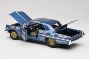 Pontiac Catalina Super Duty Super Stock #655 Mėlynas 1962 Auto World 1:18 AW201/06 Metalas - nuotrauka 5 iš 8