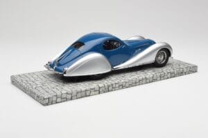 Talbot-Lago T150 C-SS Coupe Mėlynas Sidabrinis Minichamps 1:18 107117122 Derva - nuotrauka 2 iš 6