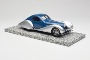 Talbot-Lago T150 C-SS Coupe Mėlynas Sidabrinis Minichamps 1:18 107117122 Derva - nuotrauka 4 iš 6