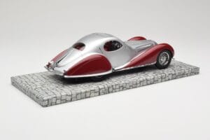 Talbot-Lago T150 C-SS Coupe Sidabrinis Raudonas Minichamps 1:18 107117121 Derva - nuotrauka 2 iš 6