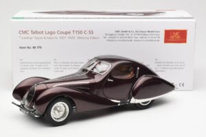 Talbot-Lago T150 C-SS Figoni & Falaschi Teardrop Tamsus Bordeaux Metalinis CMC 1:18 M-179 Metalas - nuotrauka 2 iš 6