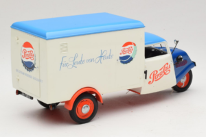 Tempo Dreirad Kastenwagen Pepsi Minichamps 1:18 150099024 Metalas - nuotrauka 3 iš 8