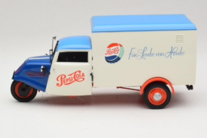 Tempo Dreirad Kastenwagen Pepsi Minichamps 1:18 150099024 Metalas - nuotrauka 4 iš 8