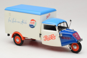 Tempo Dreirad Kastenwagen Pepsi Minichamps 1:18 150099024 Metalas - nuotrauka 6 iš 8