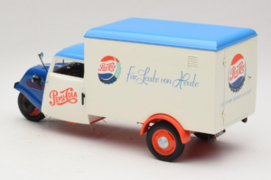 Tempo Dreirad Kastenwagen Pepsi Minichamps 1:18 150099024 Metalas - nuotrauka 7 iš 8