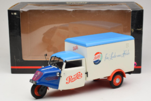 Tempo Dreirad Kastenwagen Pepsi Minichamps 1:18 150099024 Metalas - nuotrauka 8 iš 8