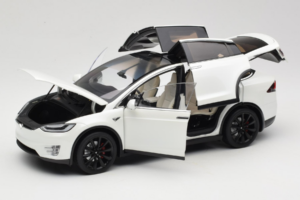Tesla Model X Baltas OEM 1:18 TESLA001 Metalas - nuotrauka 2 iš 8
