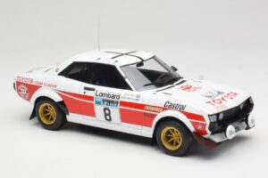 Toyota Celica 2000 GT RA21 #8 H. Mikkola / A. Hertz RAC Rally 1977 IXO 1:18 18RMC189A Metalas - nuotrauka 4 iš 6