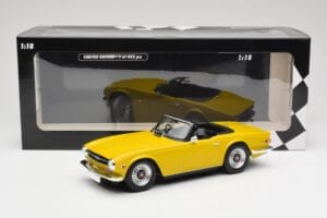 Triumph TR6 RHD Geltonas Minichamps 1:18 155132034 Metalas - nuotrauka 6 iš 6