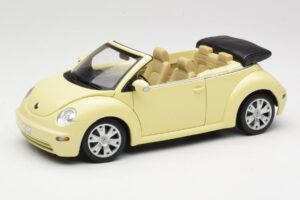 Volkswagen Beetle Kabrioletas Geltonas Gate 1:18 VW24108 Metalas