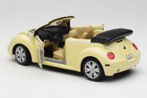 Volkswagen Beetle Kabrioletas Geltonas Gate 1:18 VW24108 Metalas - nuotrauka 5 iš 8