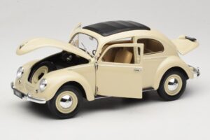 Volkswagen Beetle Type 1 Classic Baltas Welly 1:18 18040W Metalas - nuotrauka 2 iš 8