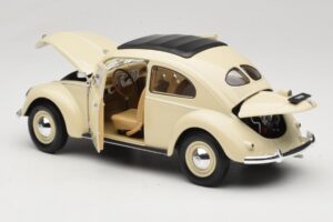 Volkswagen Beetle Type 1 Classic Baltas Welly 1:18 18040W Metalas - nuotrauka 5 iš 8