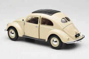 Volkswagen Beetle Type 1 Classic Baltas Welly 1:18 18040W Metalas - nuotrauka 7 iš 8
