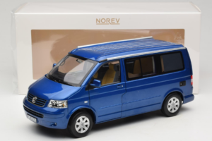 Volkswagen California T4 Ravenna Blue Metallic Norev 1:18 188607 Metalas - nuotrauka 8 iš 8