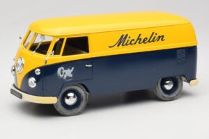 Volkswagen T1 Combi Michelin Juodas & Geltonas Solido 1:18 9406 Metalas