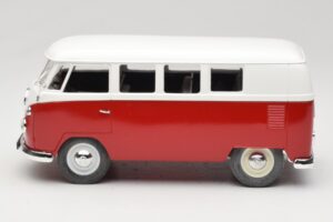 Volkswagen Combi T1 Raudonas & Baltas Solido 1:18 8031 Metalas - nuotrauka 4 iš 8