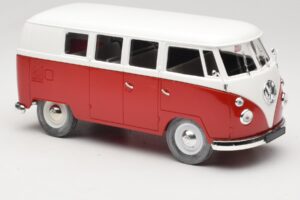 Volkswagen Combi T1 Raudonas & Baltas Solido 1:18 8031 Metalas - nuotrauka 6 iš 8