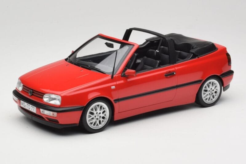 Volkswagen Golf Kabrioletas Mk3 Raudonas Norev 1:18 188433 Metalas