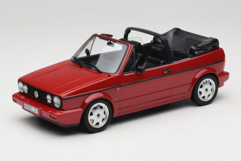Volkswagen Golf Mk1 Kabrioletas Raudonas Norev 1:18 188626 Metalas